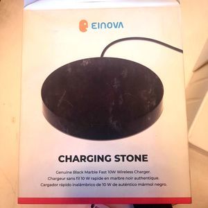 Einova Wireless Charging Stone with 10W Qi Fast Charging Black Marble